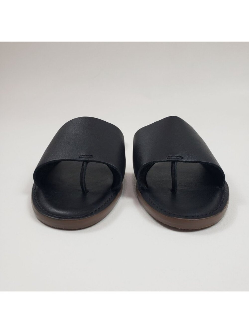 Madewell The Boardwalk Post Slide Sandal Women’s 7M Black Leather Summer - Picture 3 of 16